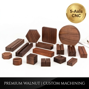 ชิ้นส่วนไม้แบล็ควอลนัทสั่งทำพิเศษ ผลิตด้วยเครื่อง CNC สำหรับเฟอร์นิเจอร์หรูหรา รับผลิตแบบ OEM ODM ลายไม้สวยงาม ความแม่นยำสูง - Product Image 5