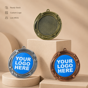 Blank Medal Wholesale Zinc Alloy Sports Award Medals Ready Stock Custom Logo Medal With <b>Ribbon</b> No MOQ Supplier - Product Image 3