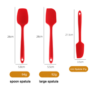 Ensemble de grattoir de cuisine en caoutchouc antiadhésif 3 spatules à badigeonner en silicone pour la cuisson, la cuisson et le mélange