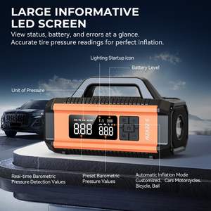 Arrancador de Coches S ZEVZO 32000mAh 3500A Pico para Camiones y Motocicletas con Compresor de Aire y Luz LED Naranja Negro - Product Image 5