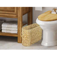 Paniers de rangement nordiques durables faits à la main en jacinthe d'eau, saule et jonc de mer avec poignées pour salle de bain et chambre
