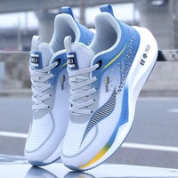 Baskets décontractées blanches 2026 respirantes été-hiver à lacets pour la marche et la course, talon plat, doublure en maille, style rétro