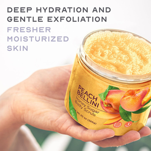 <span class=keywords><strong>Exfoliante</strong></span> Corporal <span class=keywords><strong>de</strong></span> <span class=keywords><strong>Miel</strong></span> <span class=keywords><strong>y</strong></span> Azúcar Peach Bellini <span class=keywords><strong>de</strong></span> 20 oz, Profundamente Hidratante <span class=keywords><strong>y</strong></span> Suavemente <span class=keywords><strong>Exfoliante</strong></span> para Hidratar <span class=keywords><strong>y</strong></span> Nutrir el Cuerpo - Product Image 4