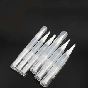 Black and White Slim Metal Body 4 ml Empty Cosmetic Twist Up Pen for Cuticle Oil Pen