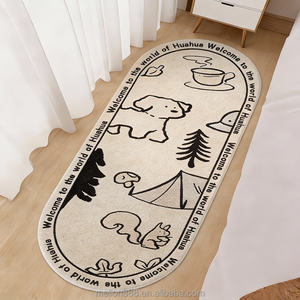 Alfombra de Pelo Largo Antideslizante de Cachemira Sintética, Fabricada a Máquina Directamente de Fábrica, <span class=keywords><strong>con</strong></span> Estampado 3D Moderno para Sala de Estar, Dormitorio y Uso en Automóvil - Product Image 1