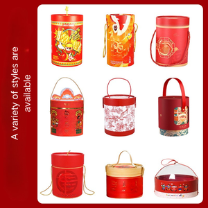 Sáng Tạo Xách Tay Dày Cuddle Xô Tùy Chỉnh Vòng Ống Giấy Có Thể Cho Nut Biscuit Snack Cho Kỳ Nghỉ Hộp Quà Tặng - Product Image 6