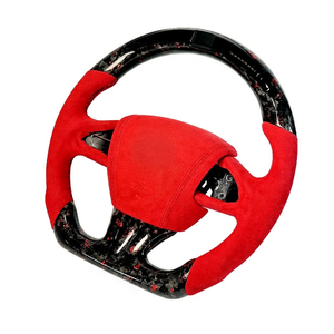 Volant personnalisé en fibre de carbone forgée de couleur violette véritable pour Volkswagen VW <span class=keywords><strong>Golf</strong></span> <span class=keywords><strong>7</strong></span> MK7 MK7.5 GTI R <span class=keywords><strong>Alcantara</strong></span> Racing - Product Image 4