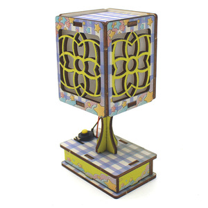 Wooden Voice Control Desk Lamp Model <b>Diy</b> Science <b>Kit</b> For Kids 7-9 Years Educational Toy With Alkaline AAA Battery - Product Image 1