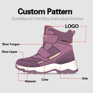 Botas de invierno personalizadas a precio de fábrica Aks para niños, Botas de senderismo impermeables de piel sintética, zapatos de invierno tobilleros para niños a media pantorrilla - Product Image 3