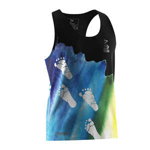 Gilet de sport sans couture pour homme, respirant, imprimé néon personnalisé par sublimation, idéal pour le cyclisme et la course à pied - Product Image 3