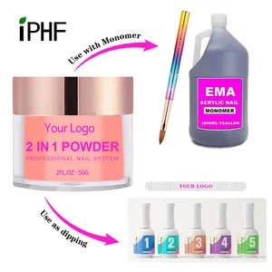 Hoch pigmentierte Acryl-Nagelpulver-Abdeckung Pink Glitter Shimmer Color Nail Acryl pulver für Nägel