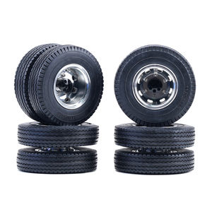 En Oferta, Piezas y <span class=keywords><strong>Accesorios</strong></span> para <span class=keywords><strong>RC</strong></span>, Camión <span class=keywords><strong>RC</strong></span> 1/14, Remolque de Tractor, Neumáticos de Goma Delanteros y Traseros para Camión <span class=keywords><strong>Tamiya</strong></span> - Product Image 3