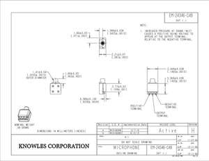 Microphone Knowles EM-24346-C48 pour aides auditives CIC ITC, application aides auditives, microphone Knowles - Product Image 5