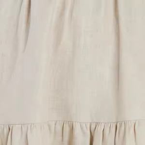 Vestido de Lino de Alta Calidad a Bajo Precio para Mujer, Estilo Ejecutivo, Cuello Cuadrado, Casual, Espalda Descubierta, Manga Abullonada, Mini Vestido de Verano para Dama - Product Image 6