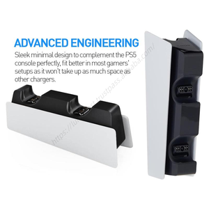 Station de charge rapide en gros avec indicateur LED pour PS5, chargeur de sécurité à triple protection pour deux manettes - Product Image 5