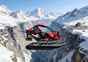 Lightweight Carbon Fiber Red Rotary Wing Gyroplane Single Seat <b>Remote</b> Control Vertical Takeoff Landing Aircraft Model 4K <b>Camera</b> - Product Image 4