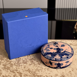 Italian Style Round Ceramic Candy <b>Box</b> With Lid Luxury Home Table Decor Porcelain Trinket Jewelry Storage <b>Box</b> Elegant Desktop Orn - Product Image 3