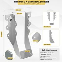 Conector de madera de metal Joist Hanger Conector de madera 2x4 Angles Joist Hanger para construcción de madera