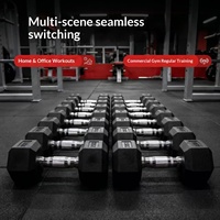 Ensemble d'haltères Jovia Arms, équipement de fitness, poids multiples, hexagonaux, revêtement en caoutchouc, fonte, acier pur, poids réglables