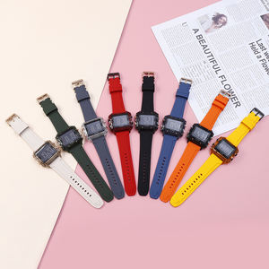 <span class=keywords><strong>Montre</strong></span> numérique sport pour hommes et femmes avec alarme et chronographe en silicone étanche à écran LCD carré-pour adolescents - Product Image 5