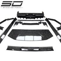 Kit carrosserie style MSY pour Tesla Cybertruck, pare-chocs avant et arrière en fibre de carbone, capot, spoiler large, adaptable.