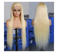 Blonde 613 pleine dentelle perruques en gros perruques cheveux humains avant de lacet brut indien vierge pleine 13x4 dentelle frontale perruque vendeur