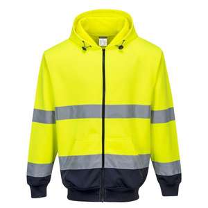 PORTWEST - B317YNRL Sudadera con capucha frontal con cremallera azul marino/amarillo de dos tonos de alta visibilidad-EAN 5036108319770 WORKWEAR DE 2017 - Product Image 1