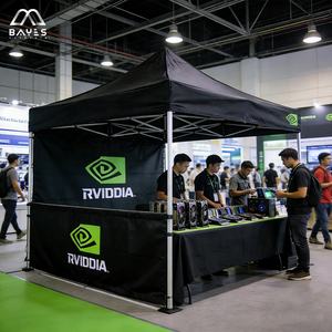 خيمة معارض تجارية قابلة للطي مخصصة بهيكل ألومنيوم ومظلة وغطاء للفعاليات الترويجية الخارجية والمعارض - Product Image 1