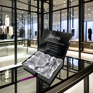 Tùy chỉnh tóc bó bao bì hộp với satin đóng cửa Tóc Giả Phụ kiện mở rộng túi cho món quà lưu trữ, làm bằng giấy bền - Product Image 3