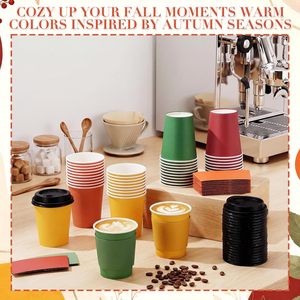 Gobelet à café jetable en kraft biodégradable, écologique, recyclable, à double paroi, de qualité alimentaire, avec couvercle, logo personnalisé, imperméable - Product Image 5