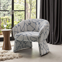 Fauteuil lounge tapissé rempli d'éponge de conception simple créative pour le salon hôtel