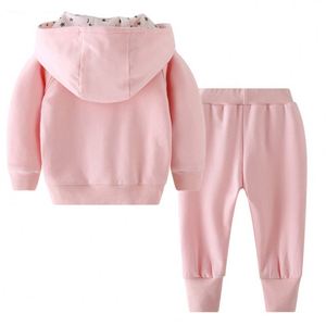 Vêtements pour petites filles, ensembles roses magnifiques, ensembles à capuche, vente en gros - Product Image 2