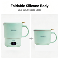 Bouilloire Électrique Intelligente Grande Capacité, Portable pour l'Extérieur, en Acier Inoxydable 316, Température Constante, Pliable, Vente en Gros