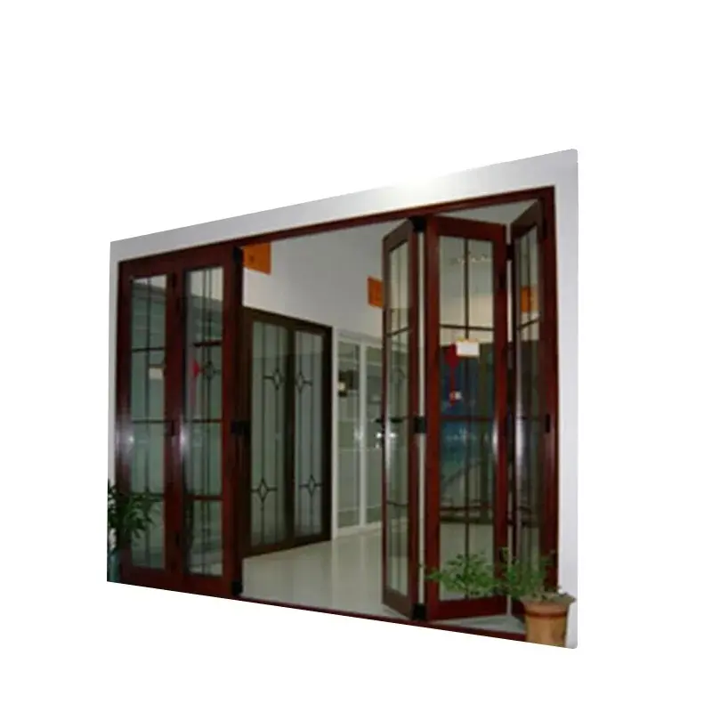 Commande en gros bon prix porte extérieure pliante patio extérieur porte vitrée pliante en aluminium