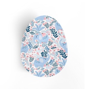 Peigne à cheveux Playboy Egg Comb, grand peigne de massage avec motif floral d'éléphant pour usage domestique - Product Image 1