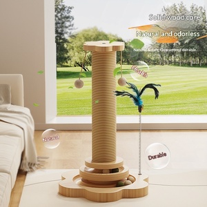 Poste Rascador Duradero de Sisal para Gatos, Juguete Interactivo para Aliviar el Aburrimiento, con Características para Gatos y Gatitos, Palo de Juguete, Estructura para Escalar - Product Image 3