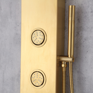 Thông minh Phòng tắm vòi hoa sen vòi xử lý thay thế chải vàng hoàn thiện thép không gỉ tắm cột - Product Image 4