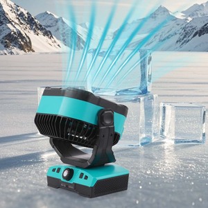 พัดลมตั้งโต๊ะพกพาขนาดเล็ก 6 นิ้ว รุ่น Winning Star Cross-Border Outdoor แบบพอร์ต Type-C/USB ใช้ไฟ DC5V - Product Image 3