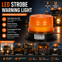 Luces Estroboscópicas LED Ámbar de 12V 24V, Lámpara Intermitente de Advertencia para Auto, Camión, Emergencia, Tráfico, Señales de Tráfico