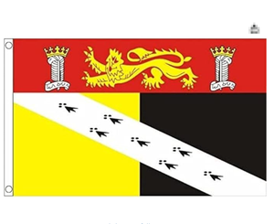 Bandera del Condado de Norfolk con Escudo, 3x5 pies, Poliéster 100D, Bandera de Inglaterra con Dos Ojales Metálicos, Resistente a la Decoloración, Colores Vivos - Product Image 1
