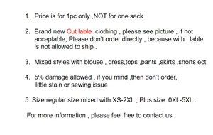 US Mixed Size XS-2XL Bundle Clothes Bales Bulk Wholesale Womens Clothing Stocks Brand New CUT LABEL Apparel Stock