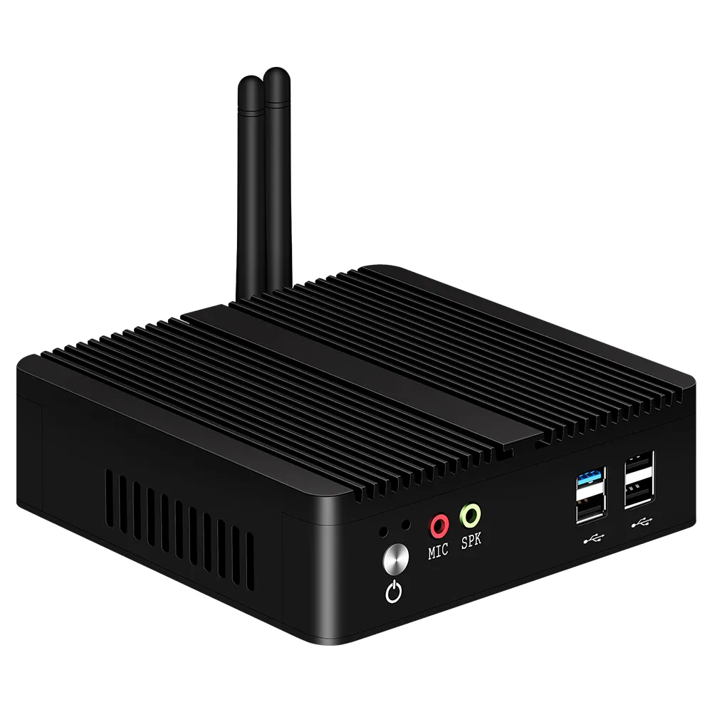 Produsen Pc Mini komputer Nuc Intel Celeron J1900 tanpa kipas kecil HTPC komputer Mini untuk kantor