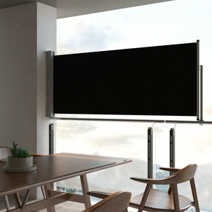 Outdoor Wind Proof Fabric Wall Retractable Patio <strong>Canopy</strong> <strong>Side</strong> Balcony Awning - Product Image 4