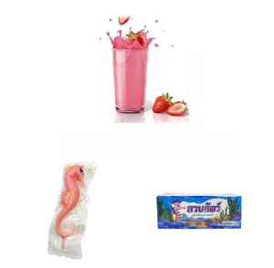タツノオトシゴの形フルーツゼリースティック甘いフルーツフレーバーゼリースティック液体キャンディー