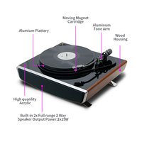 Yuer — lecteur d'enregistrement multifonctionnel, avec 3 vitesses, radio FM bt, haut-parleur intégré, techniques en vinyle, platine 1200