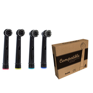 4 têtes de brosse à dents en <span class=keywords><strong>charbon</strong></span> de bambou noir, têtes de rechange de type rotatif pour brosse à dents électrique <span class=keywords><strong>Oral</strong></span> <span class=keywords><strong>B</strong></span> - Product Image 6