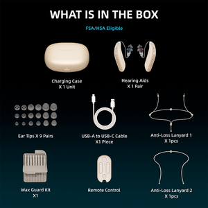 Flysound Bestseller APP-gesteuertes Wasserdichtes Mini Wiederaufladbares Hörgerät mit Bluetooth für Leichten bis Mittleren Hörverlust - Product Image 4