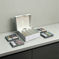 Boîte de rangement en carton pliable carrée, recyclable, pour cartes à collectionner, en vrac, pour les professionnels.