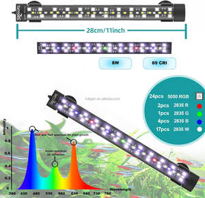 Fullgain FG180 Hidup/mati otomatis spektrum penuh lampu akuarium sepeda 24/7 WRGB antiair IP68 5050 + 2835 LEDS 5 Set Timer - Product Image 3