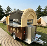 Remorque alimentaire mobile multifonctionnelle avec éclairage électrique intégré, design européen, structure en acier inoxydable, pour bonbons et chips